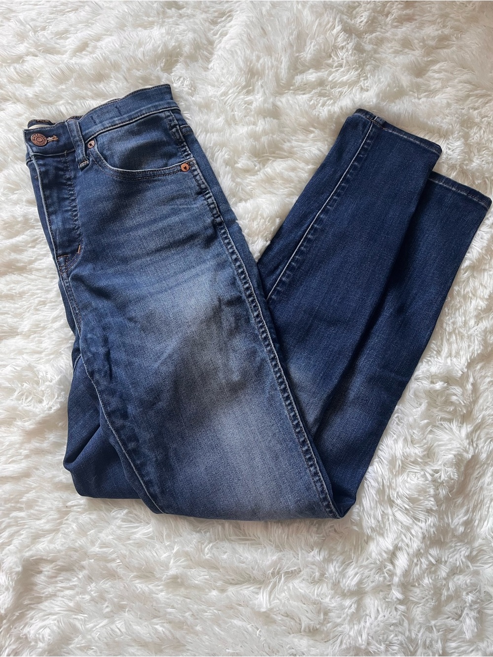 Madewell 10” High-Rise Skinny Jeans - Dark Blue Wash